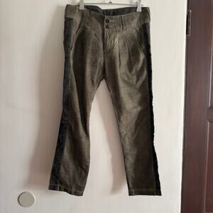 Y2K Vintage NSF | Distressed Glen Plaid Slim Pleated Front Ankle Length Pants 8